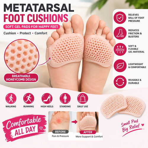 2pcs silicone metatarsal pads - silicone,