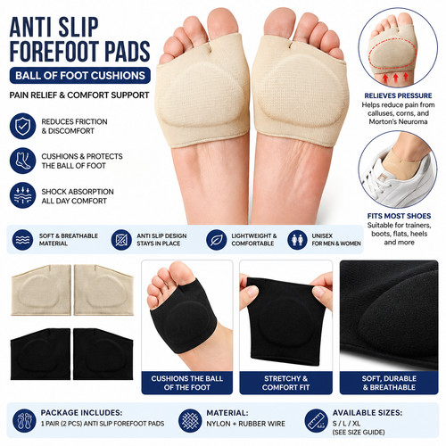 Metatarsal gel foot pads - gel, anti